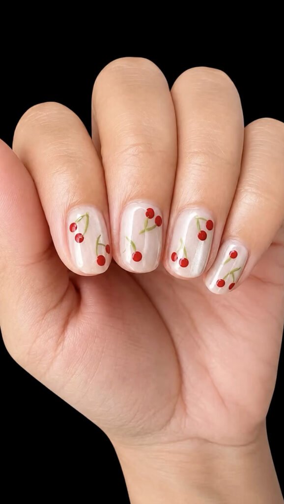 Hoi An Pho Beauty Salon - cherry nail art manicure