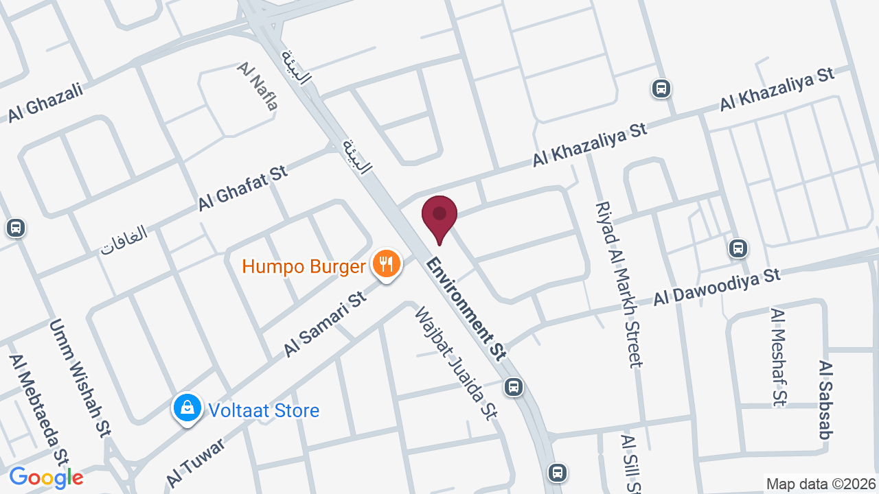 Map showing FADIA EL MENDELEK SALON – AL DUHAIL