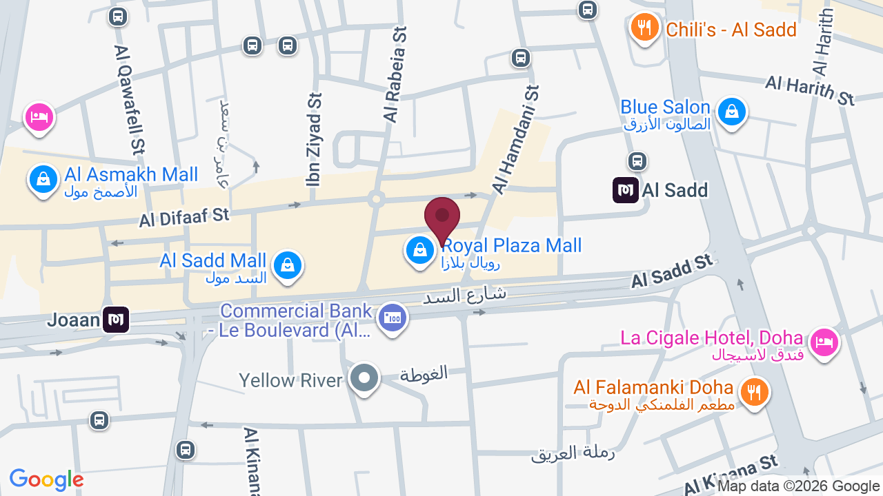 Map showing Nails Qatar Royal Plaza