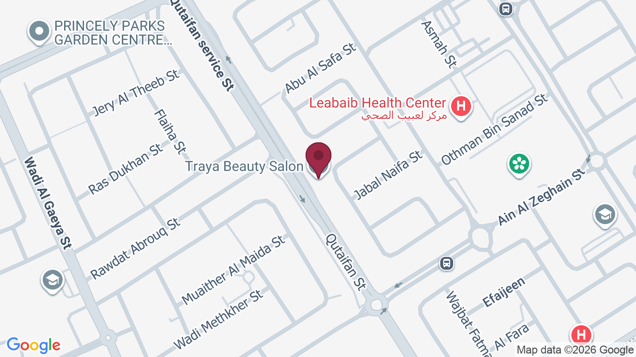 Map showing Traya Beauty Salon