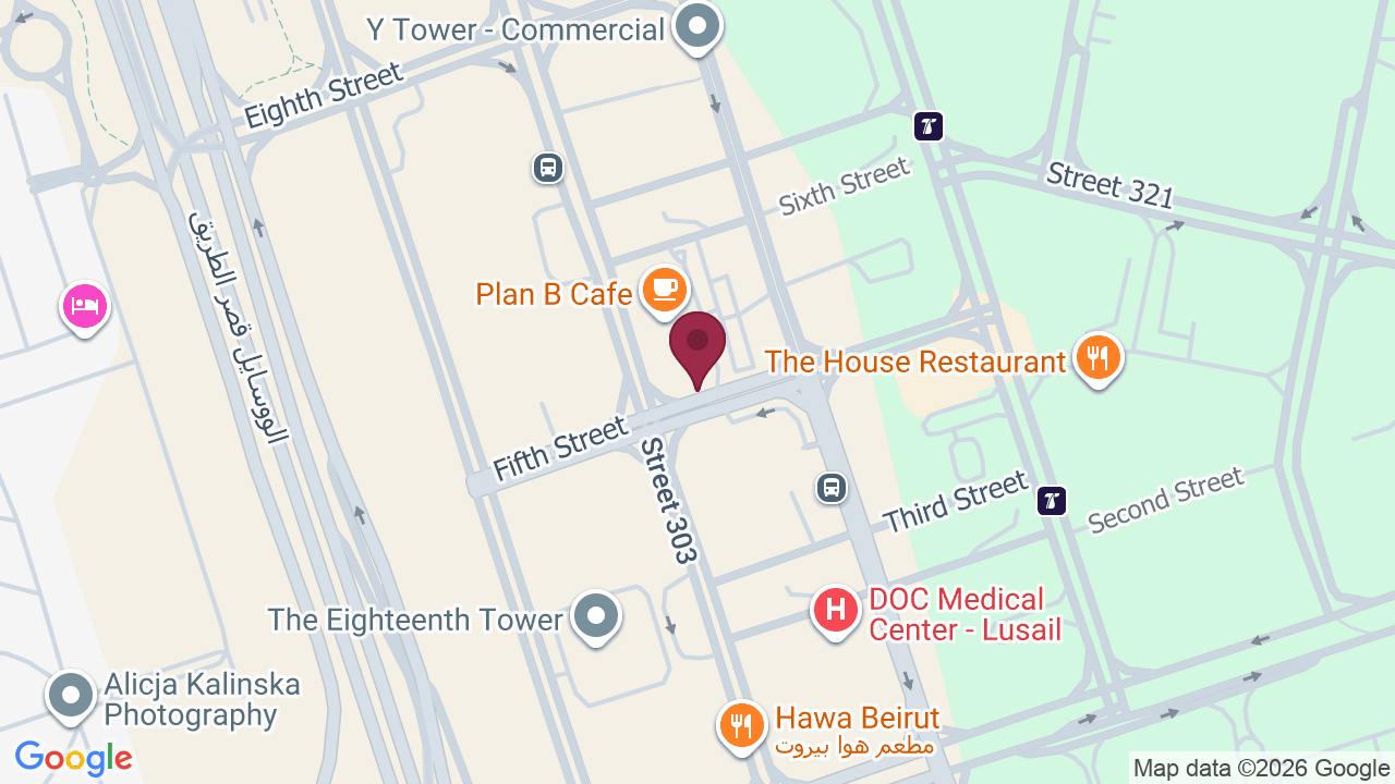 Map showing Beauty Line Salon