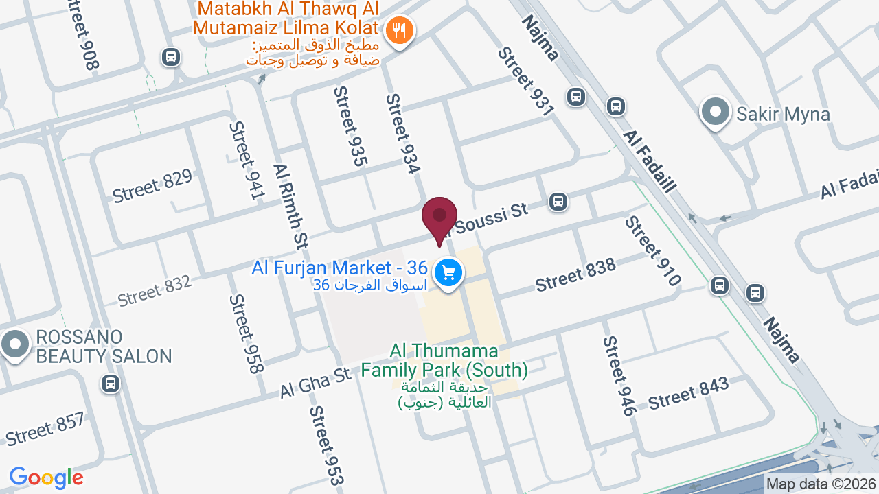 Map showing Celebrity beauty salon