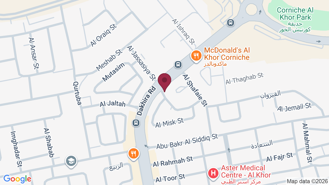 Map showing Al Khor – One Stop Beauty Shop