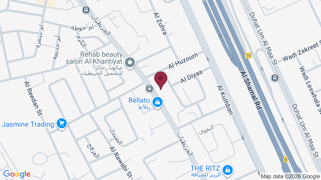 Map showing Dune Salon & Spa Center