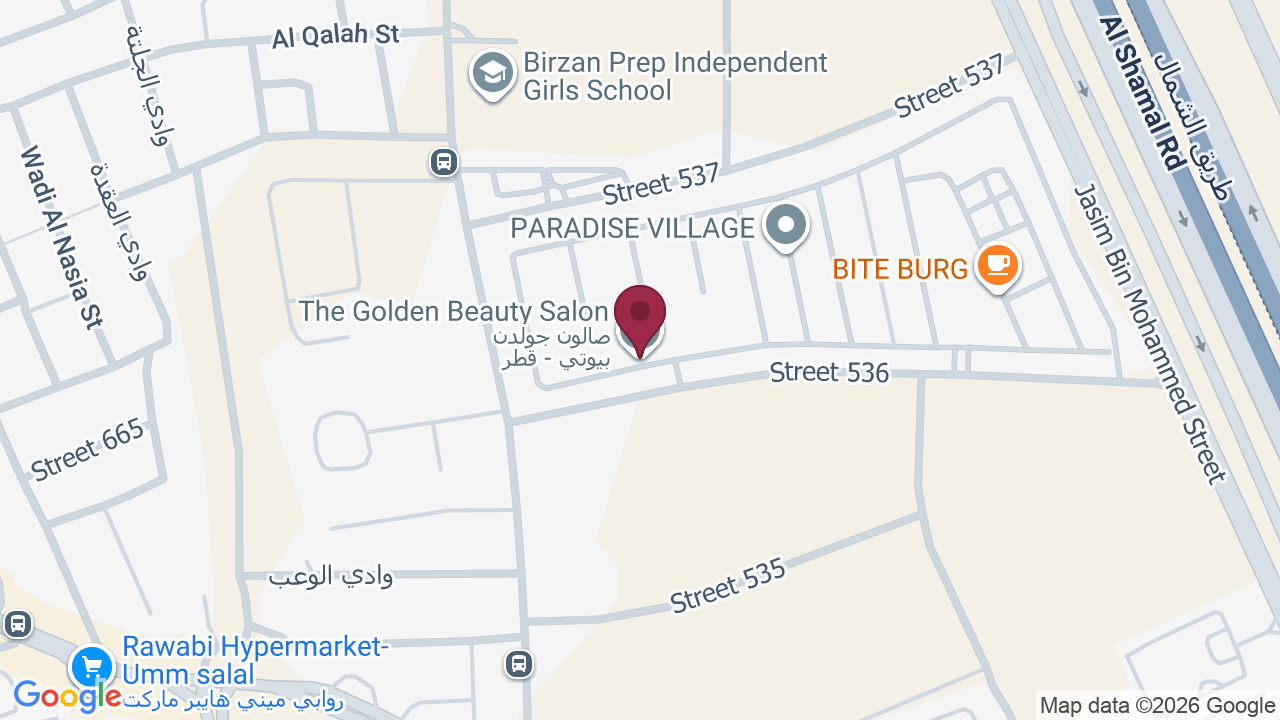 Map showing The Golden Beauty Salon