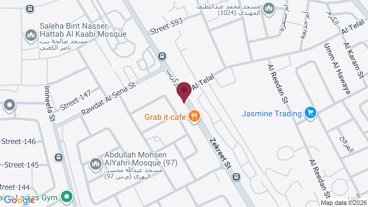 Map showing The R Beauty Salon