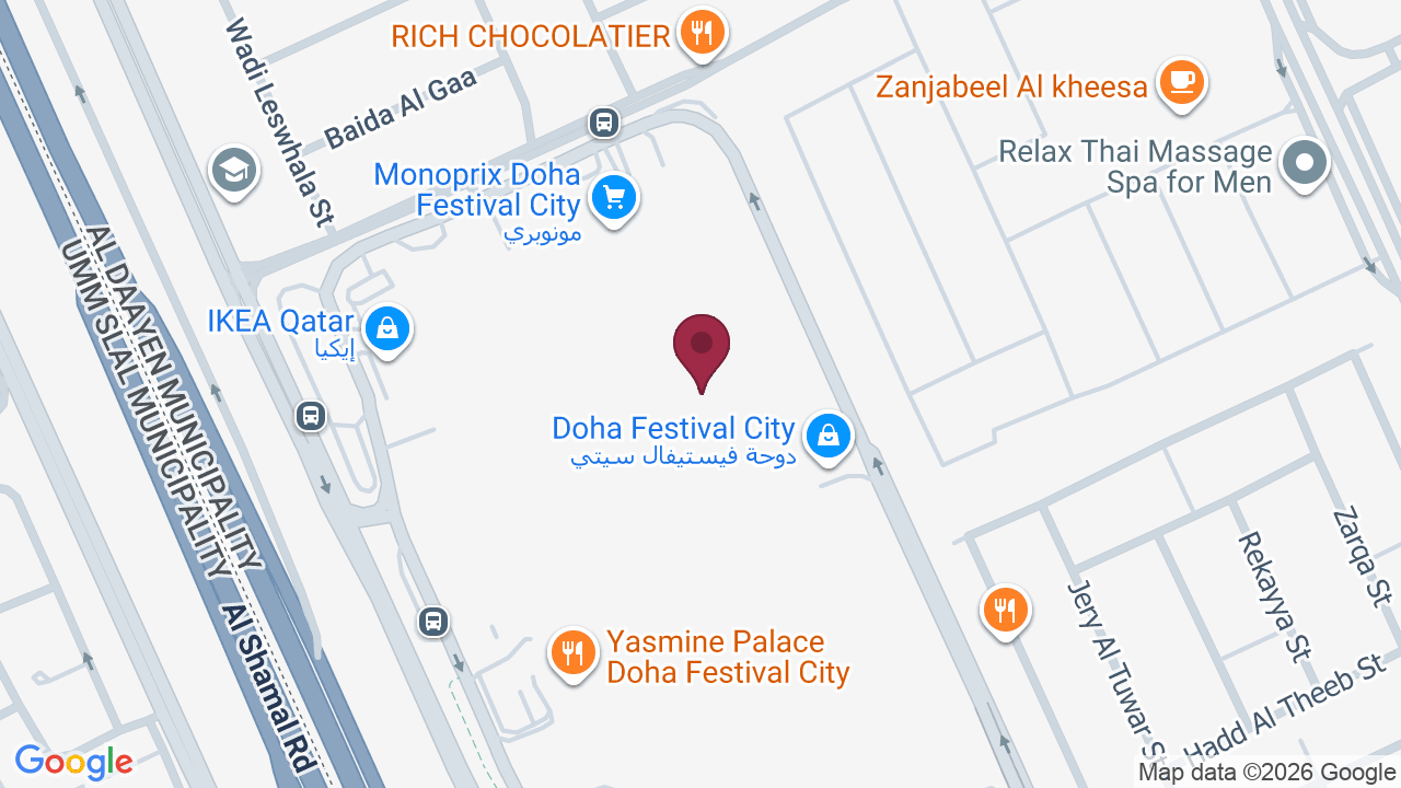 Map showing N.Bar Nail Spa & Salon – Doha Festival City