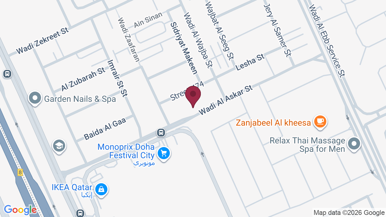 Map showing Salon The Beauty Room صالون ذا بيوتي روم