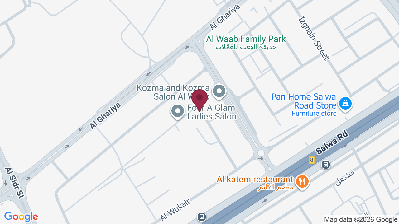 Map showing Blush and Bloom Beauty Salon