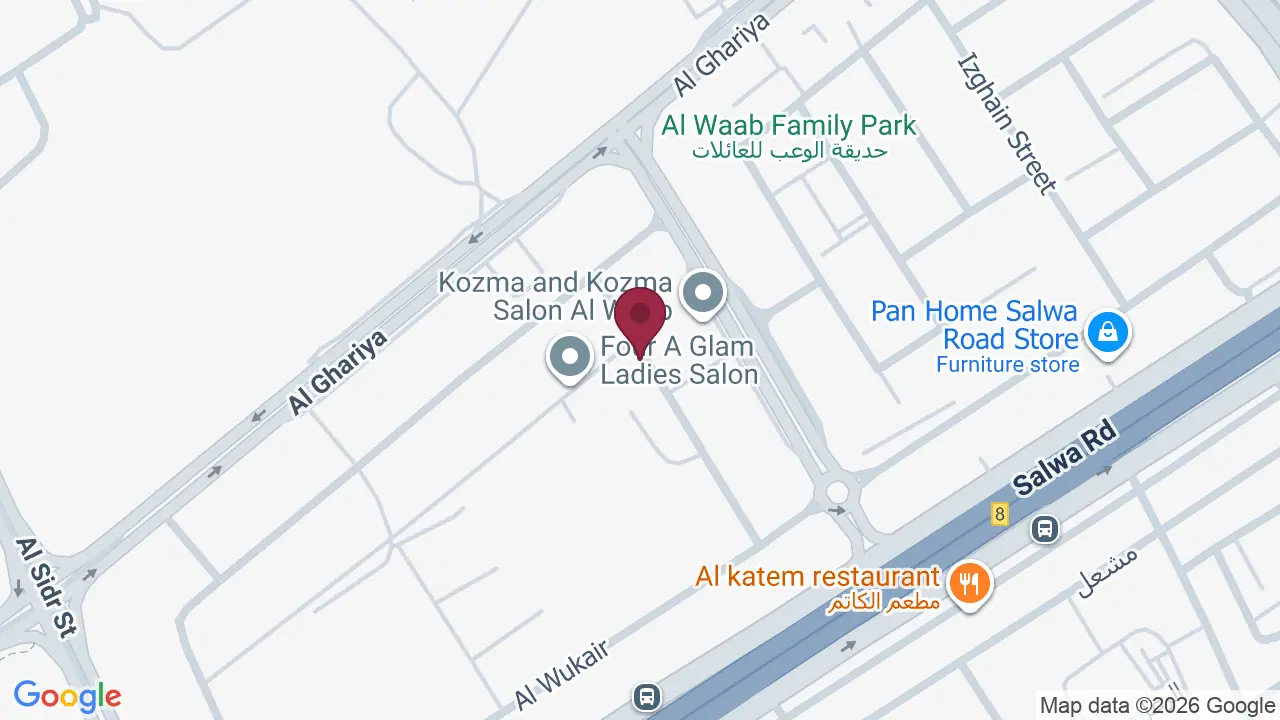 Map showing Blush and Bloom Beauty Salon
