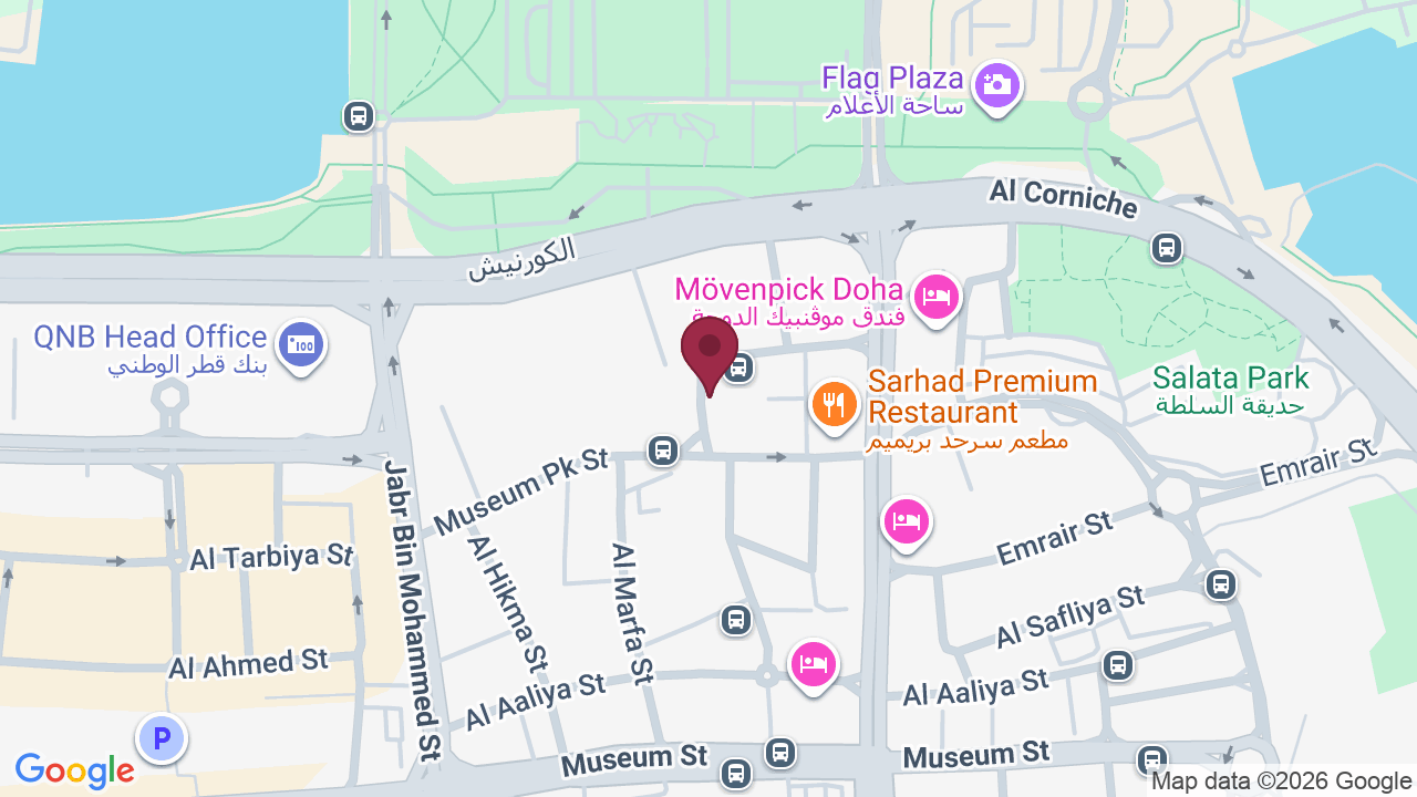 Map showing Saraya Corniche Men’s Salon
