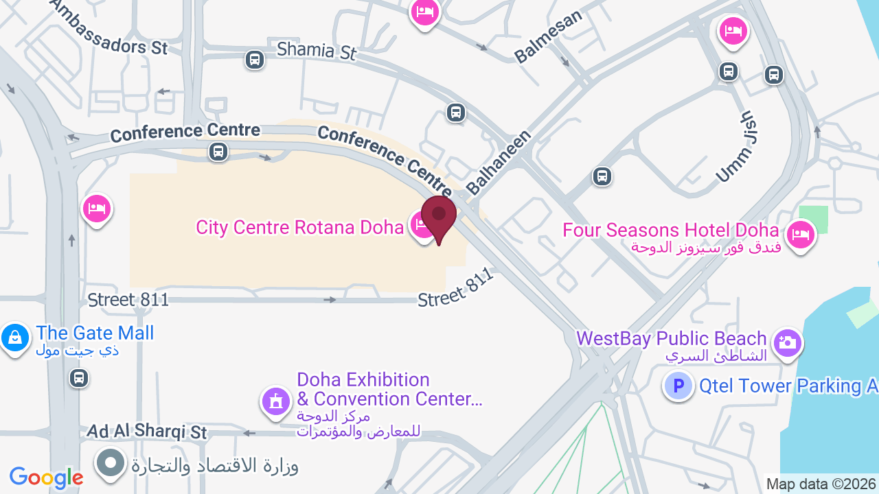 Map showing Ivy Beauty & Bubbles Doha