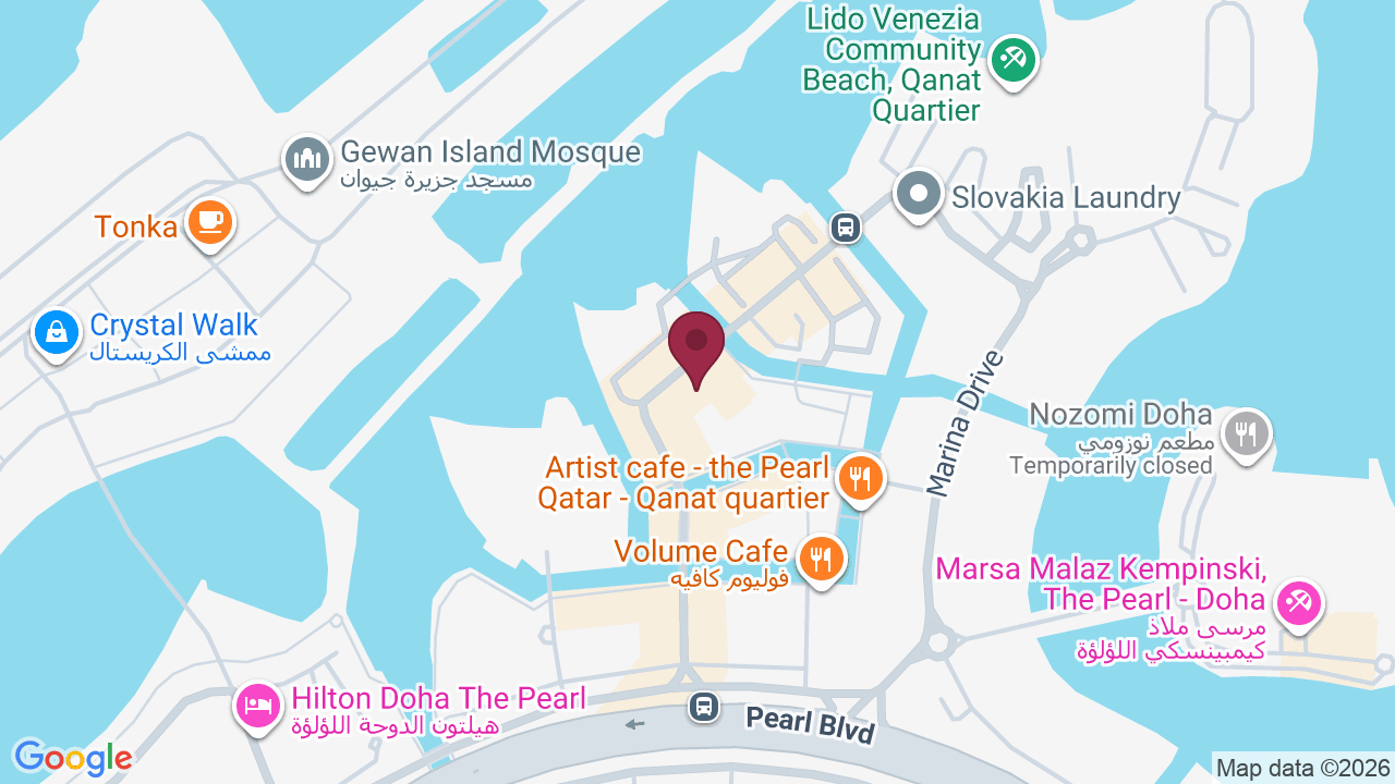 Map showing The Golden Beauty Salon- The Pearl