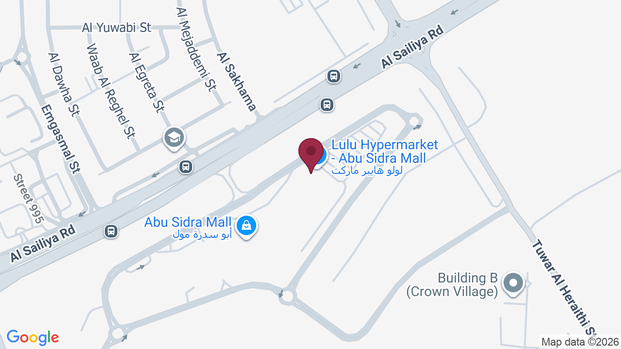 Map showing Doha Beauty Center – Abu Sidra
