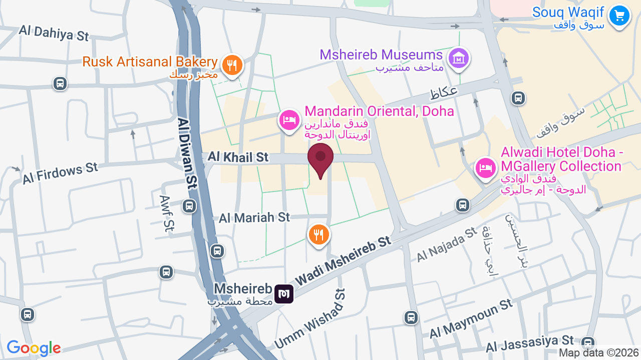 Map showing Fadia El Mendelek Female Salon, Msheireb