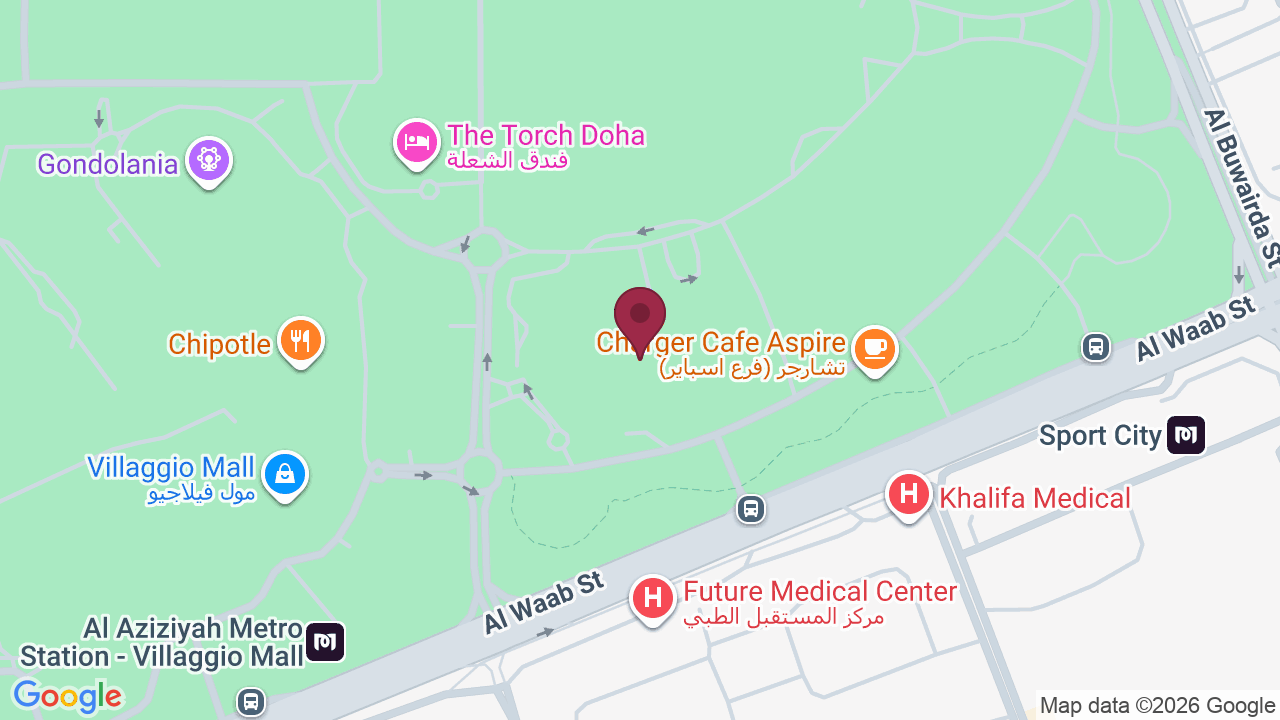 Map showing Aspire Ladies Gym