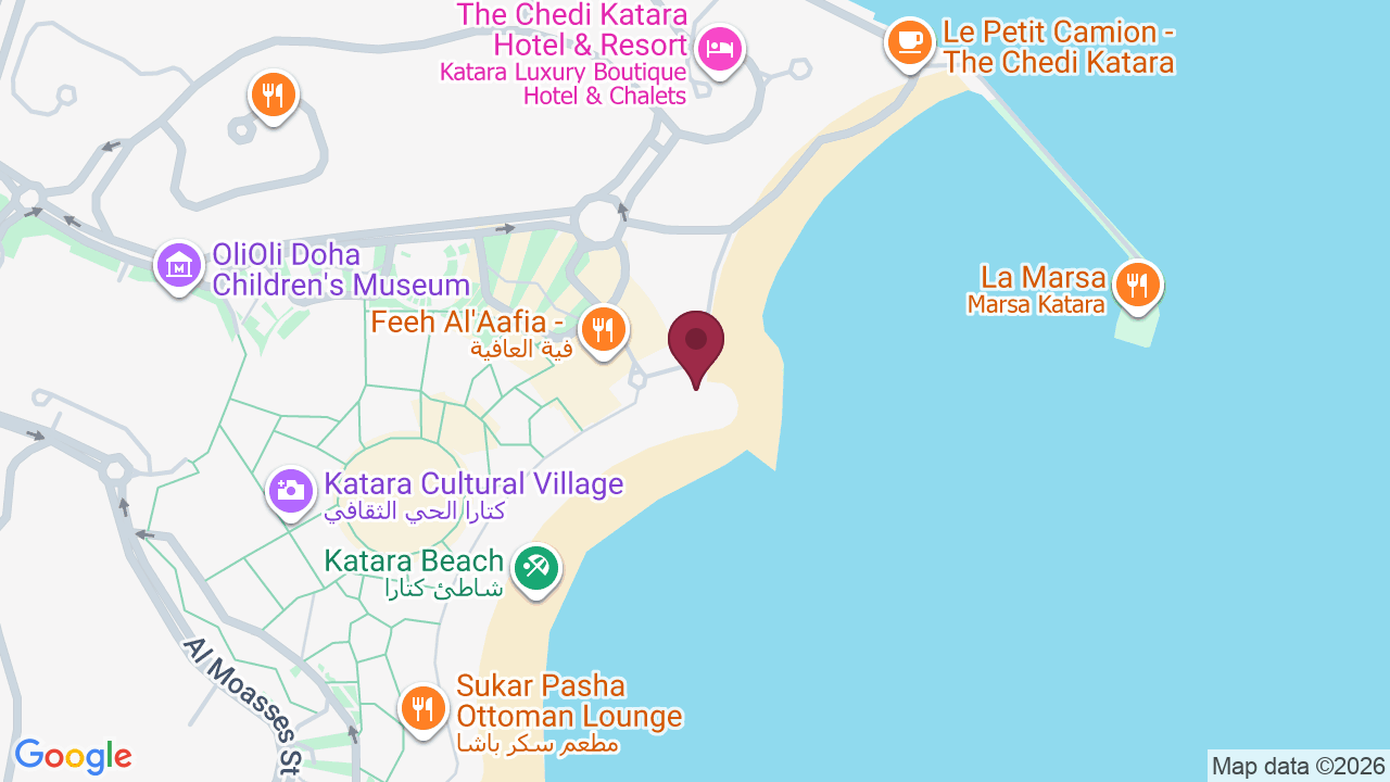 Map showing Katara Club
