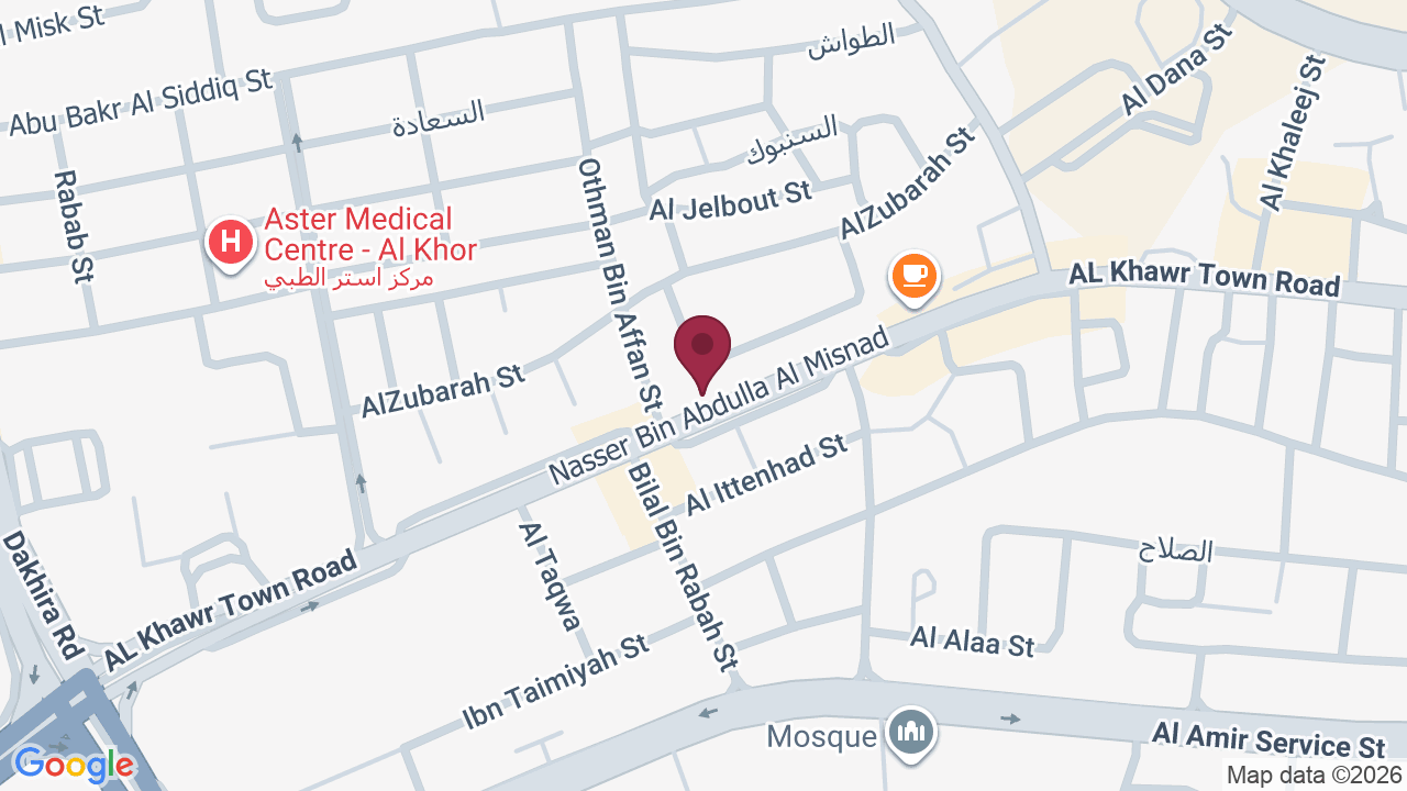Map showing veloura beauty salon