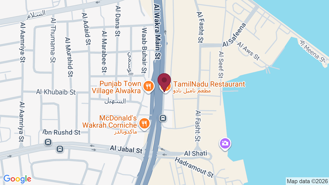 Map showing Al Arabia gents saloon