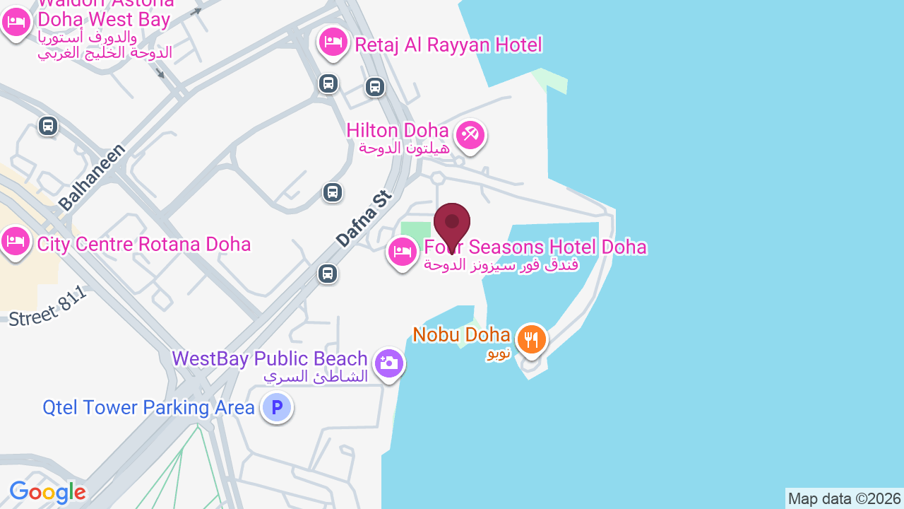 Map showing The Barber Shop Four Seasons Hotel