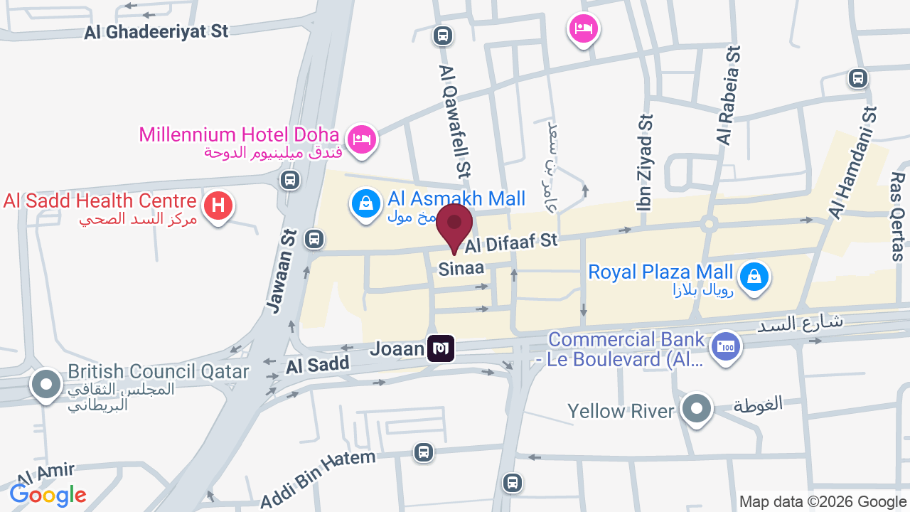 Map showing Brooklyn Barbershop بروكلن للحلاقة
