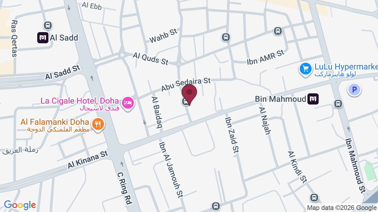 Map showing Monster Salon