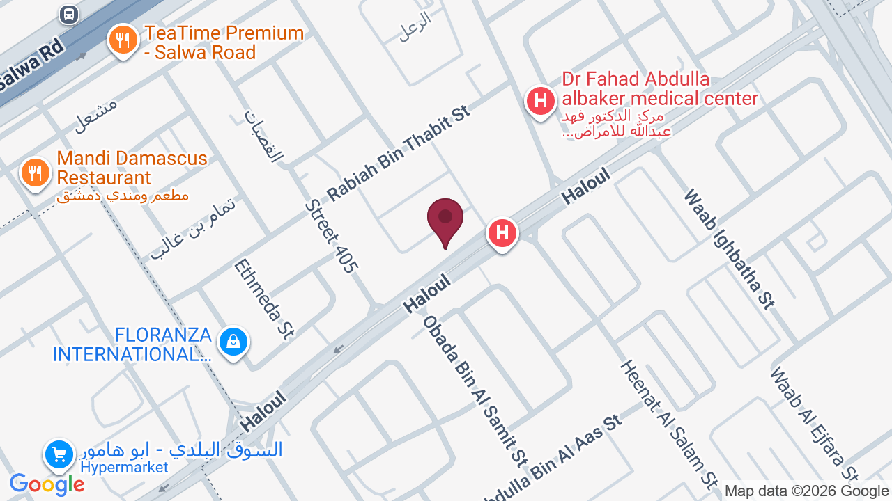 Map showing Blue ocean spa men salon