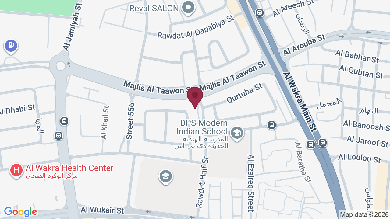 Map showing GHOSON SPA & WELLNESS – غصون سبا اند ويلنس