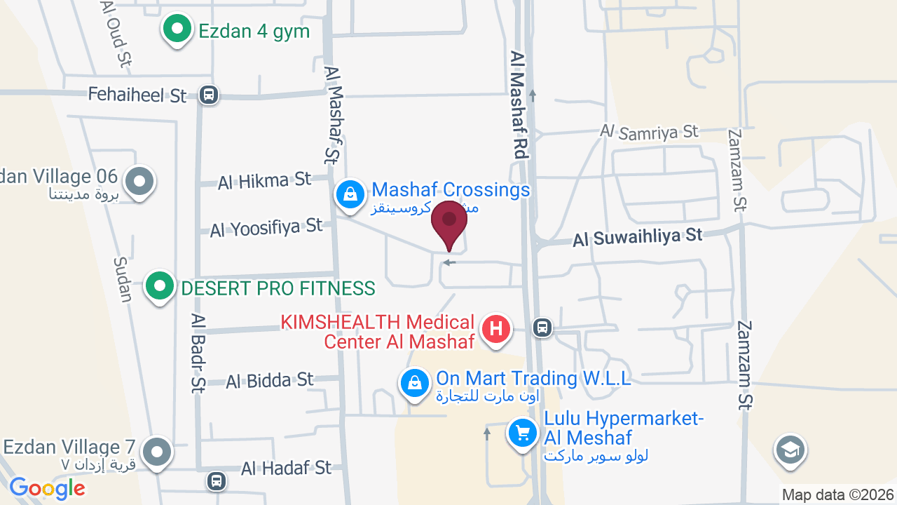 Map showing HAND & FEET SPA