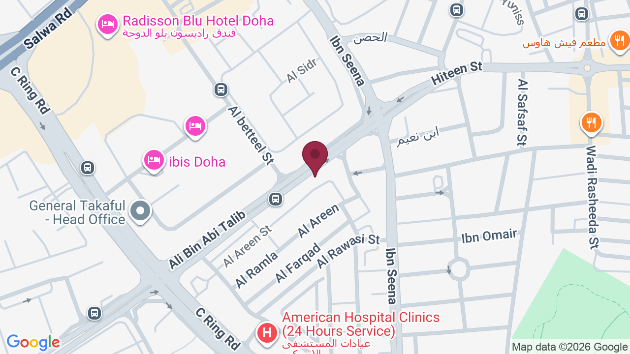 Map showing Rayhaan SPA