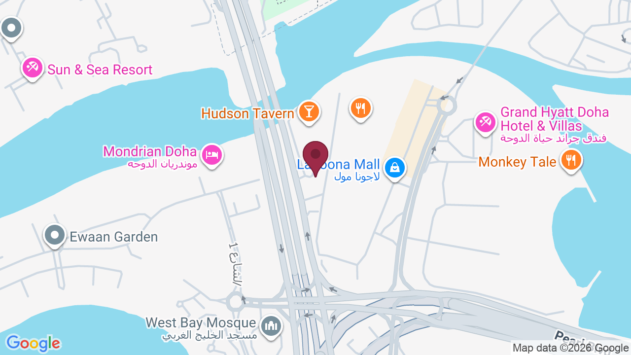 Map showing ESPA at Mondrian Doha