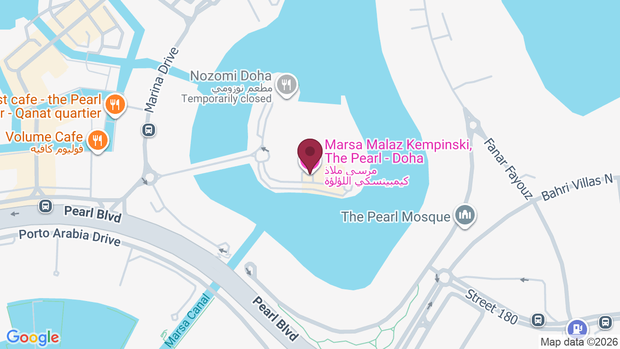 Map showing Marsa Malaz Spa