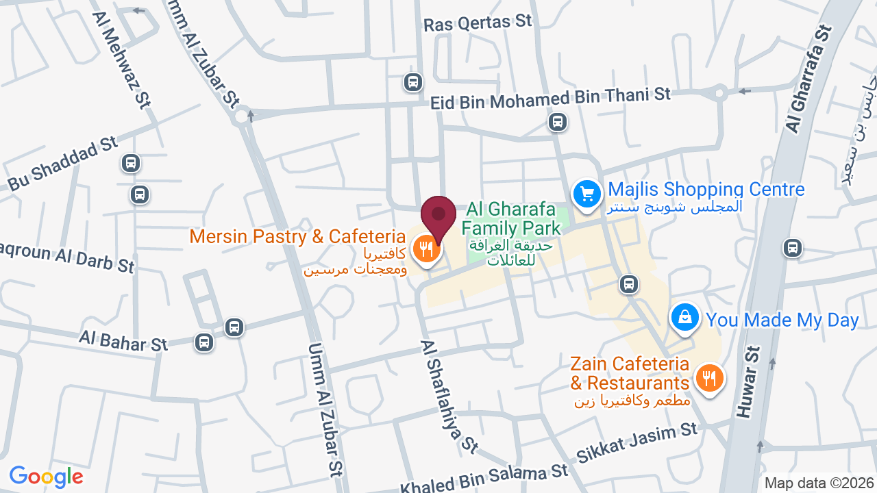 Map showing Tashreen Massage Center