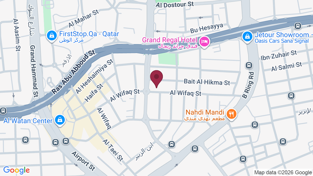 Map showing Chill Out Spa Doha