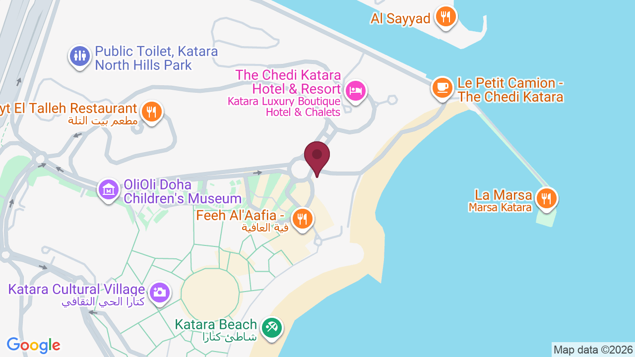 Map showing The Spa at The Chedi Katara