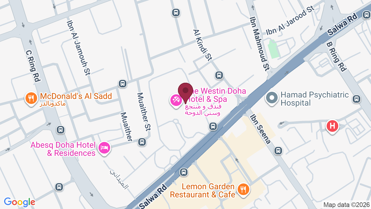 Map showing Heavenly Spa by Westin Doha