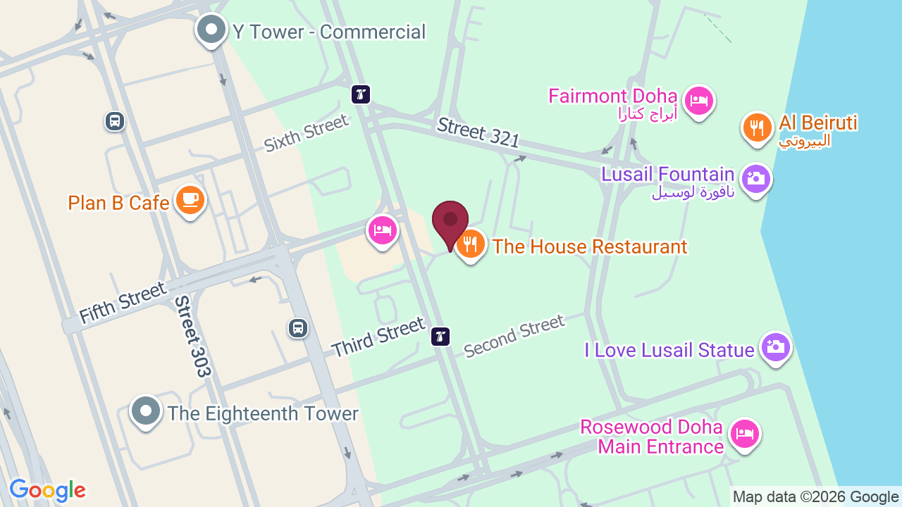 Map showing Le Meme Spa, Manarat Lusail Tower