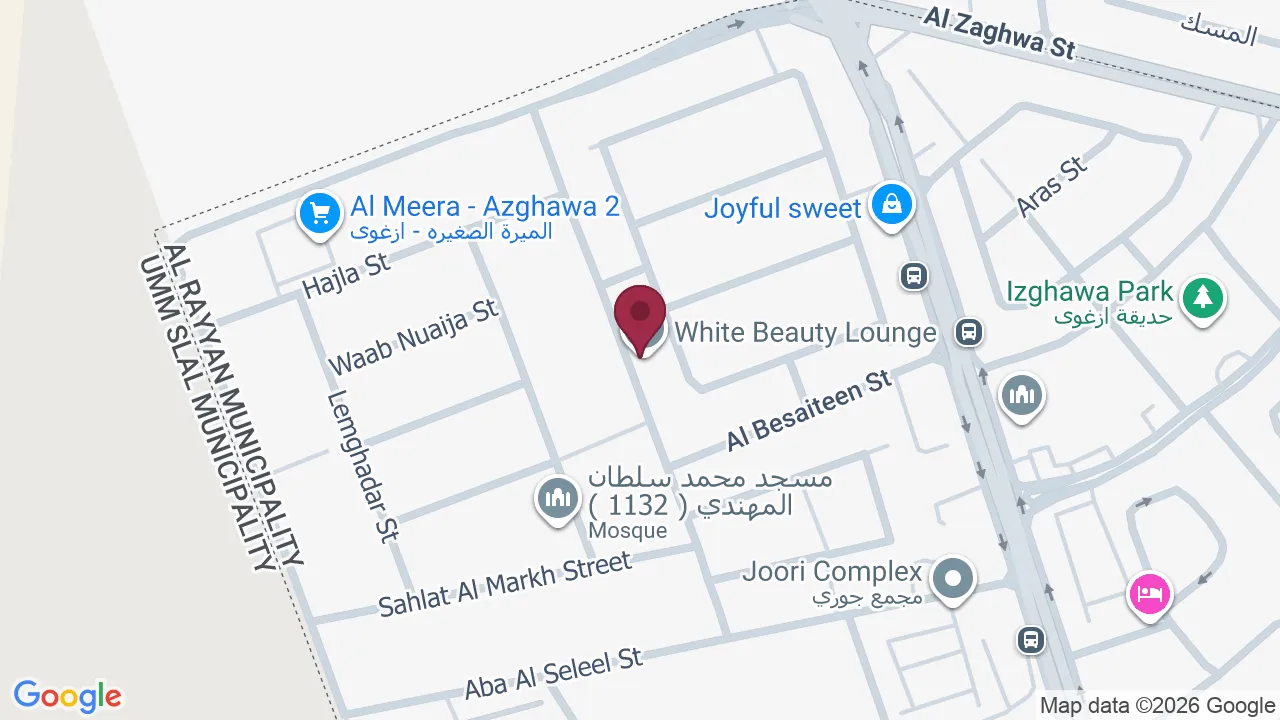 Map showing WHITE BEAUTY LOUNGE Izghawa Branch