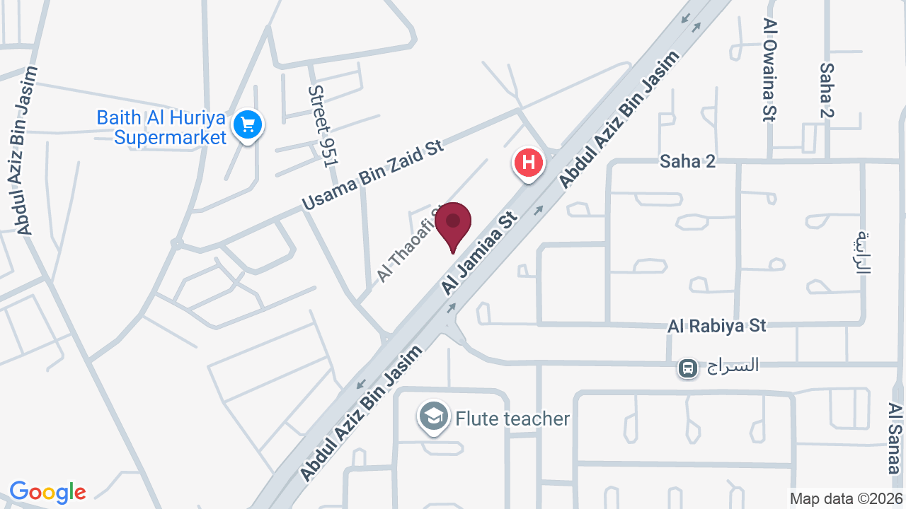 Map showing Hair Glow Salon and Spa