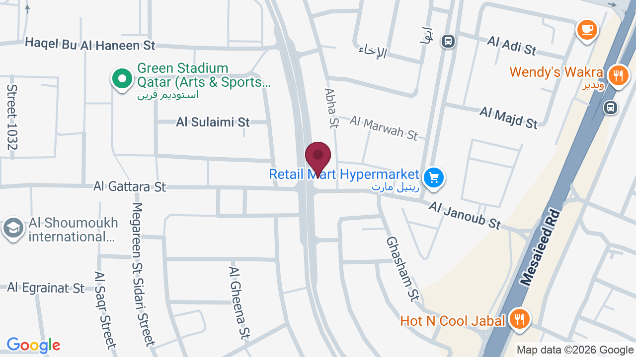 Map showing Salon Al Wakrah صالون الوكرة