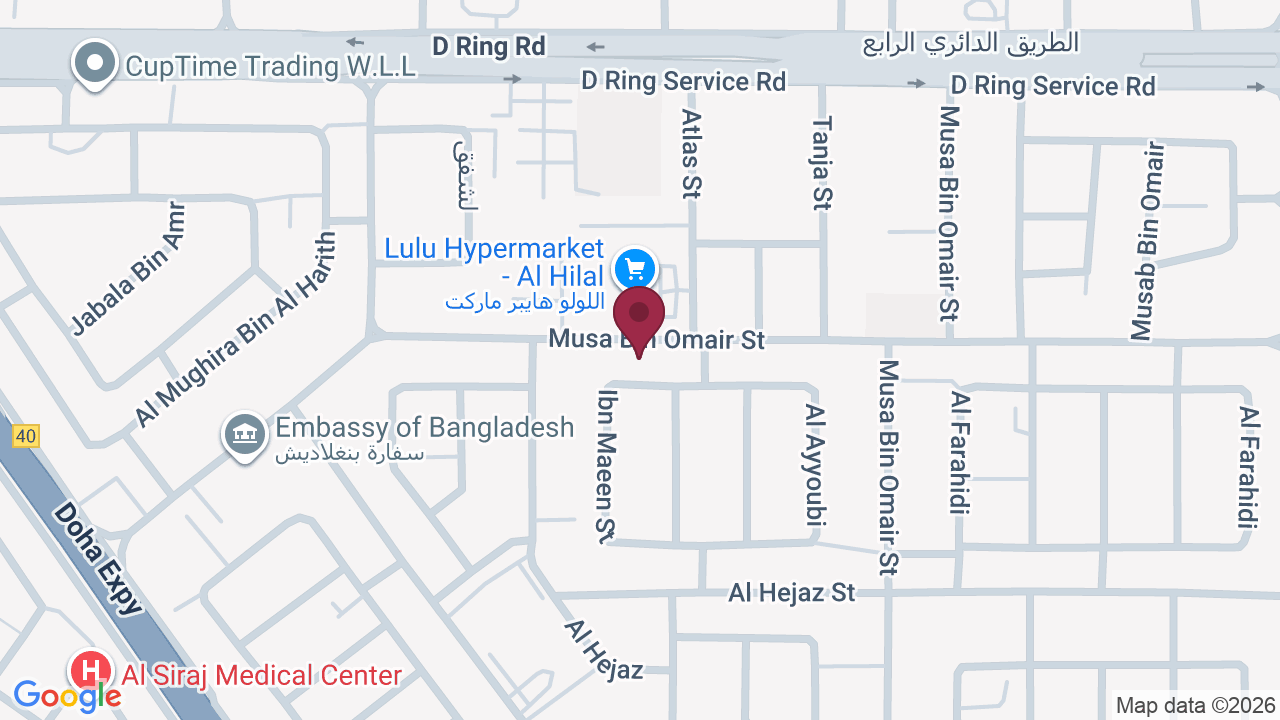 Map showing Sense Beauty & Spa