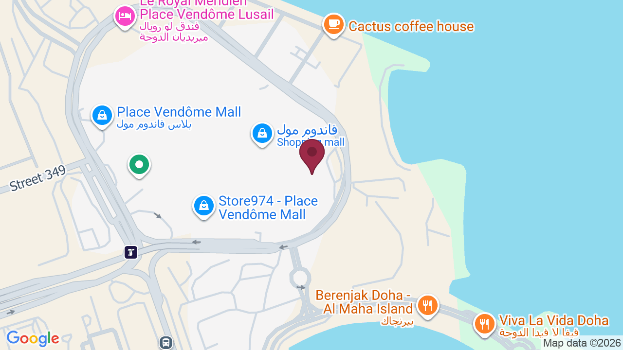 Map showing Belleuve Beauty Lounge Lusail