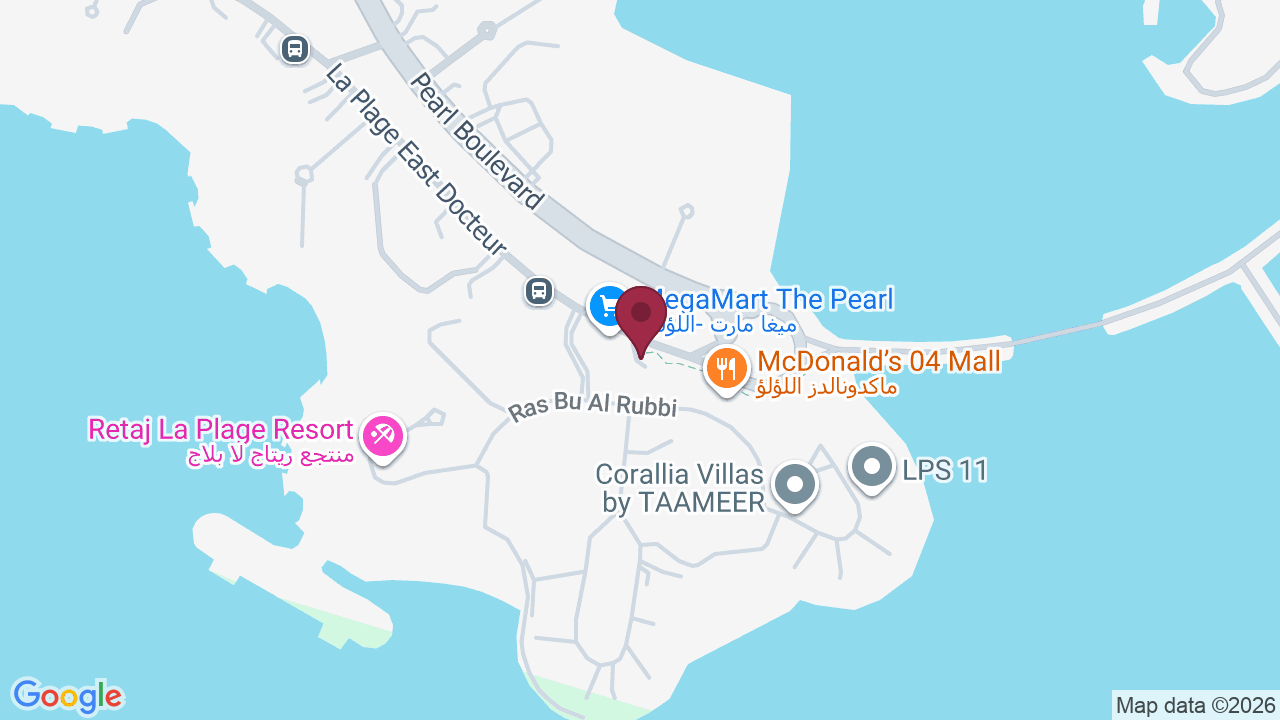 Map showing LUX Beauty Salon