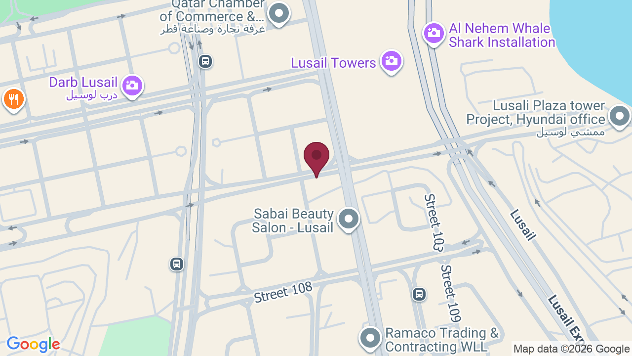 Map showing Illustrated Nails at The Muse Boutique Hotel, Lusail