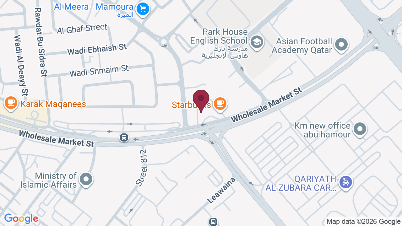 Map showing Salon Adi Al Nasr Abu Hamour Men’s Kids Barber Shop Spa Coiffeur حلاقة صالون آدي النصر للرجال للأطفال الكوافير سبا