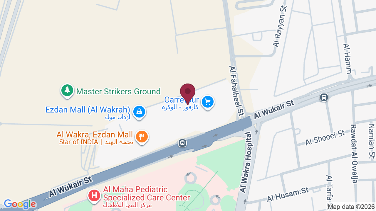 Map showing Salon Fleur De Lis – Ezdan Mall Al Wakra