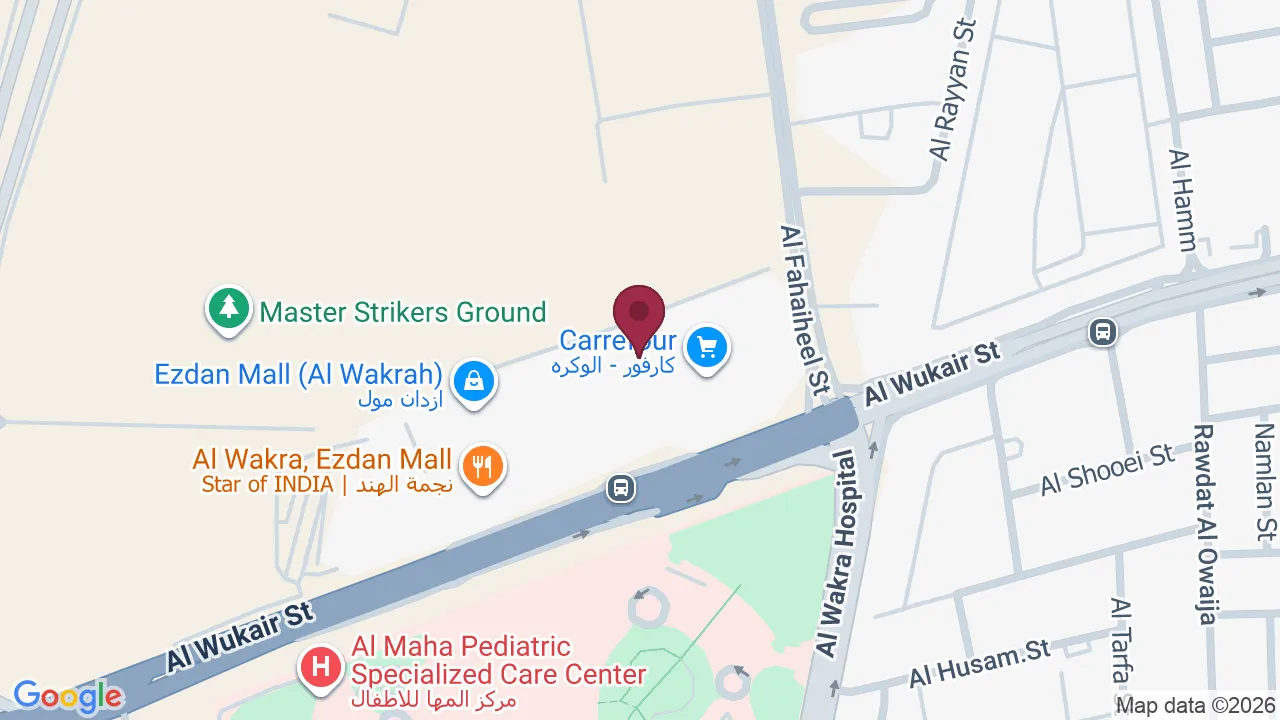 Map showing Salon Fleur De Lis – Ezdan Mall Al Wakra