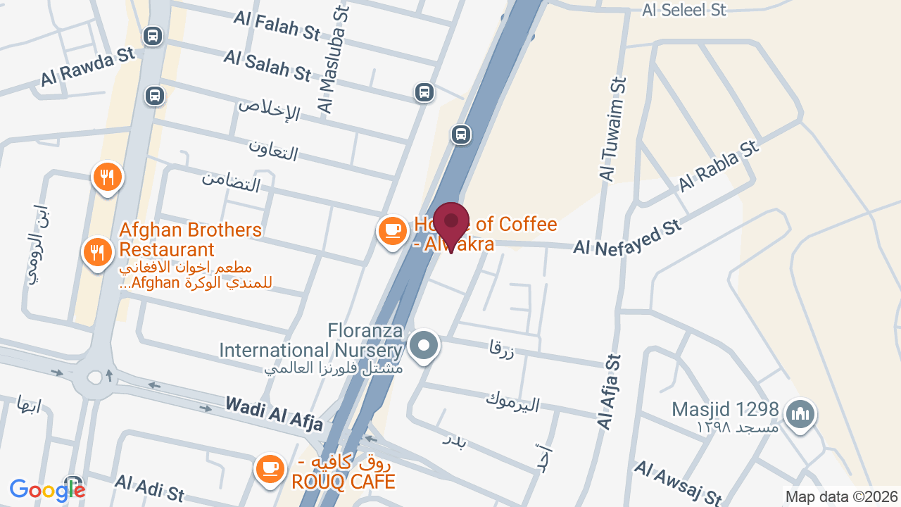 Map showing Rayyan Salon & Spa Wakra