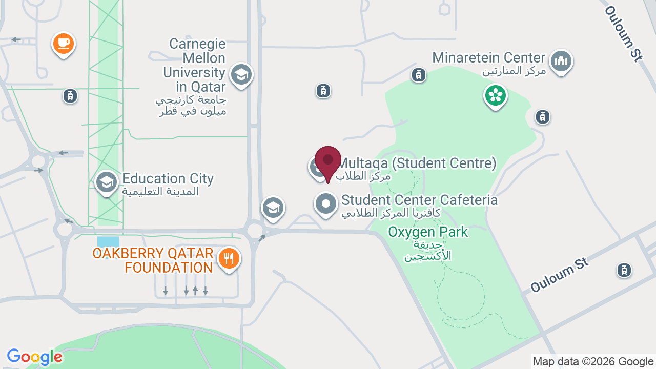 Map showing Nails Qatar Foundation