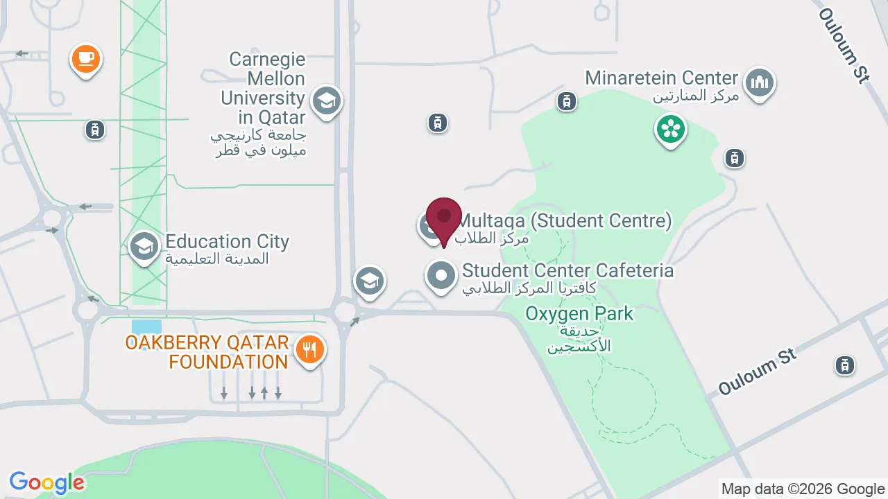 Map showing Nails Qatar Foundation